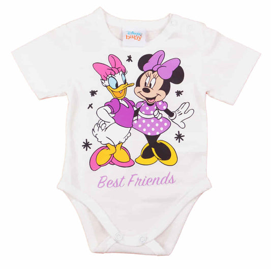 Rövid ujjú kislány baba body Minnie egér mintával - Momsy