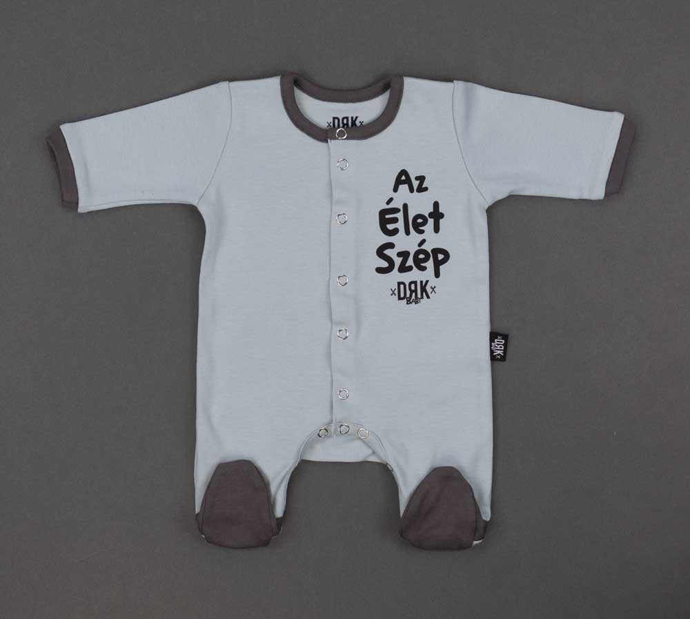 Vékony, pamut, elöl patentos rugdalózó Dorko DRK "Az Élet Szép" mintával - Momsy