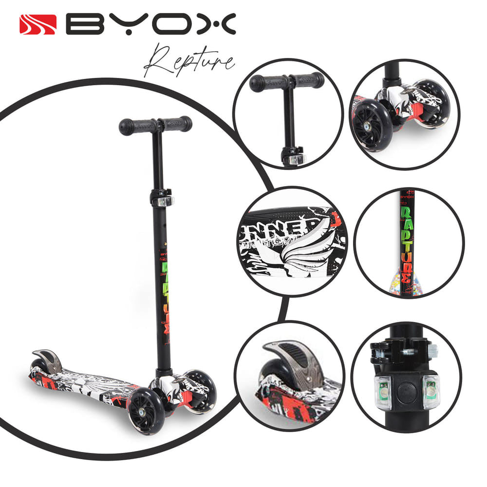 Moni Byox rapture roller elöl dupla kerekes fekete-0