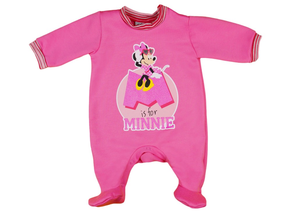 Disney Minnie belül bolyhos hosszú ujjú rugdalózó glitteres - Momsy