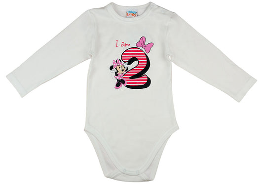 Disney Minnie szülinapos body 2 éves fehér - Momsy