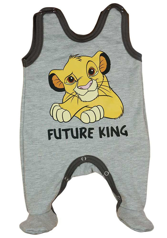 Belül bolyhos ujjatlan baba kisfiú rugdalózó Oroszlánkirály mintával - Momsy