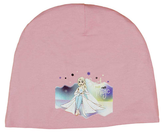 Vékony pamut kislány baba sapka Jégvarázs mintával - Momsy