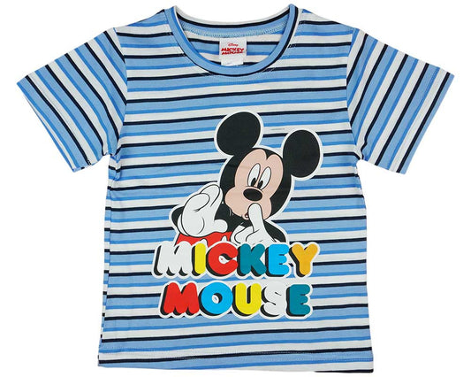Rövid ujjú fiú póló Mickey mintával színes felirattal - Momsy