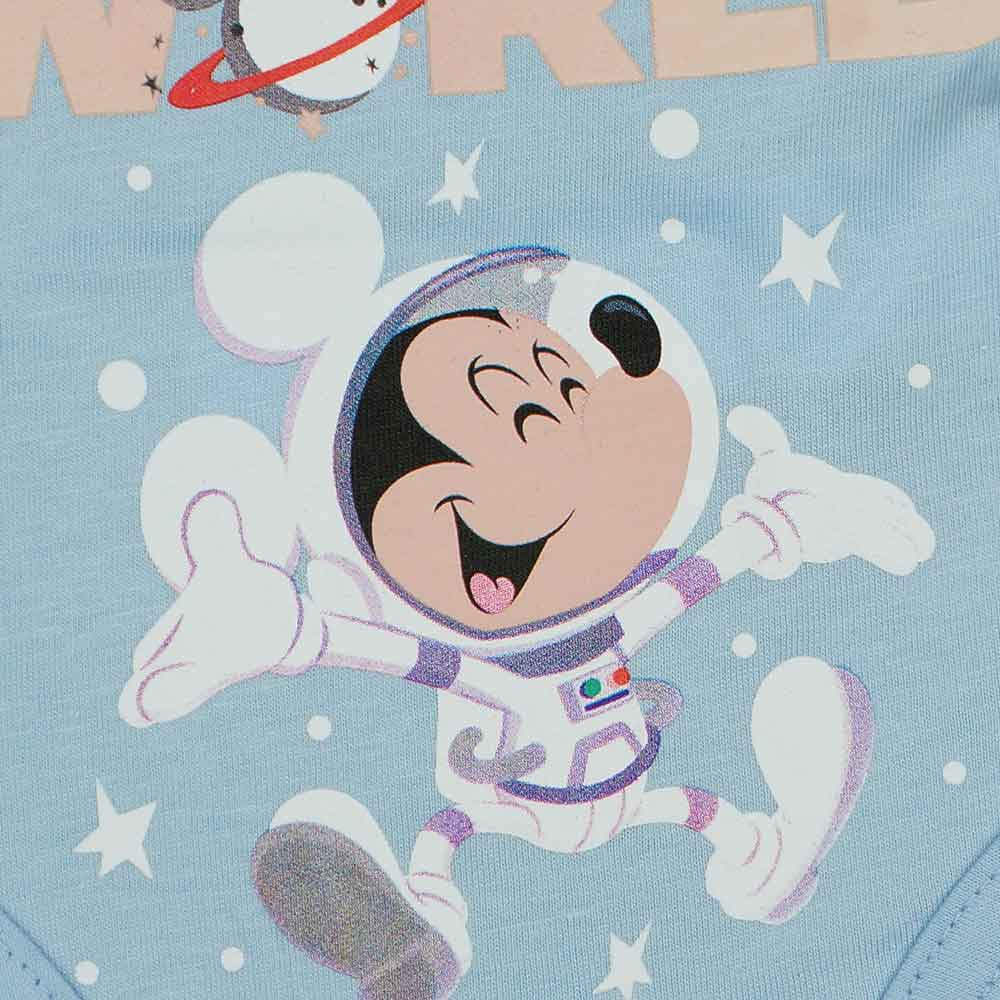 Rövid ujjú űrhajós baba body Mickey egér mintával kék - Momsy