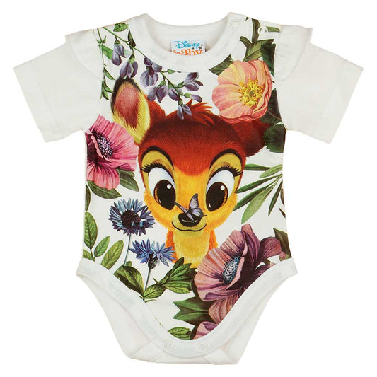 Rövid ujjú baba body Bambi mintával - Momsy
