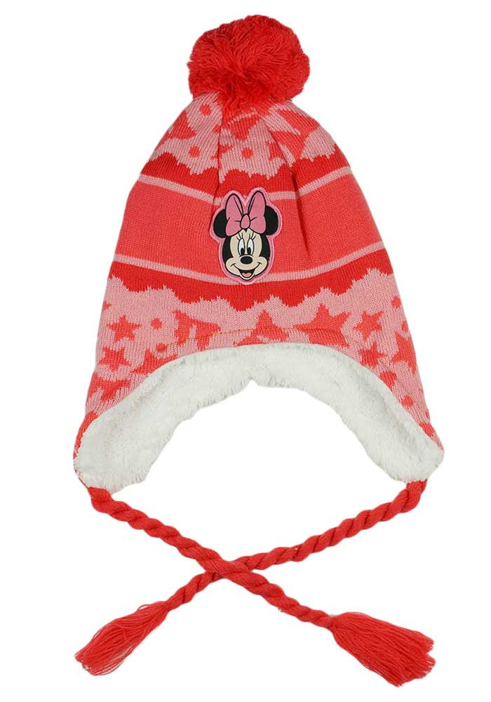 Bojtos kötött füles sapka Minnie egér mintával - Momsy