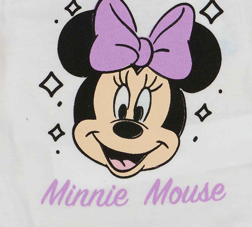 Rövid ujjú kislány baba body Minnie egér mintával - Momsy