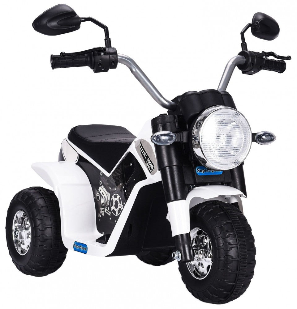 Apollo elektromos gyerekmotor 3 kerekű visszapillantóval Ocie - Fehér - Momsy