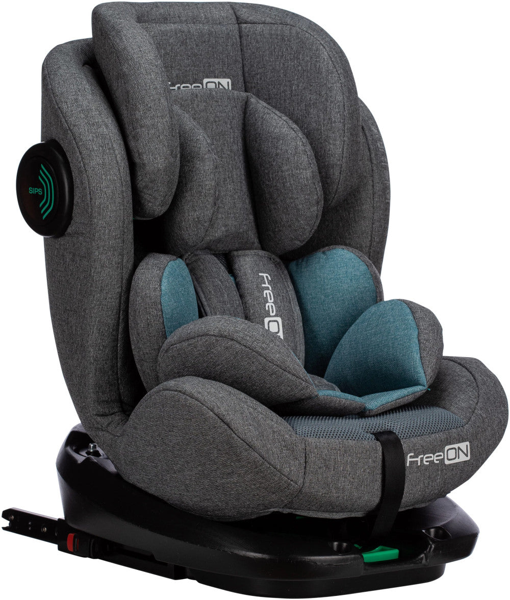 FreeON Ultima I-size biztonsági gyerekülés 40-150 cm- Grey/turkiz - Momsy