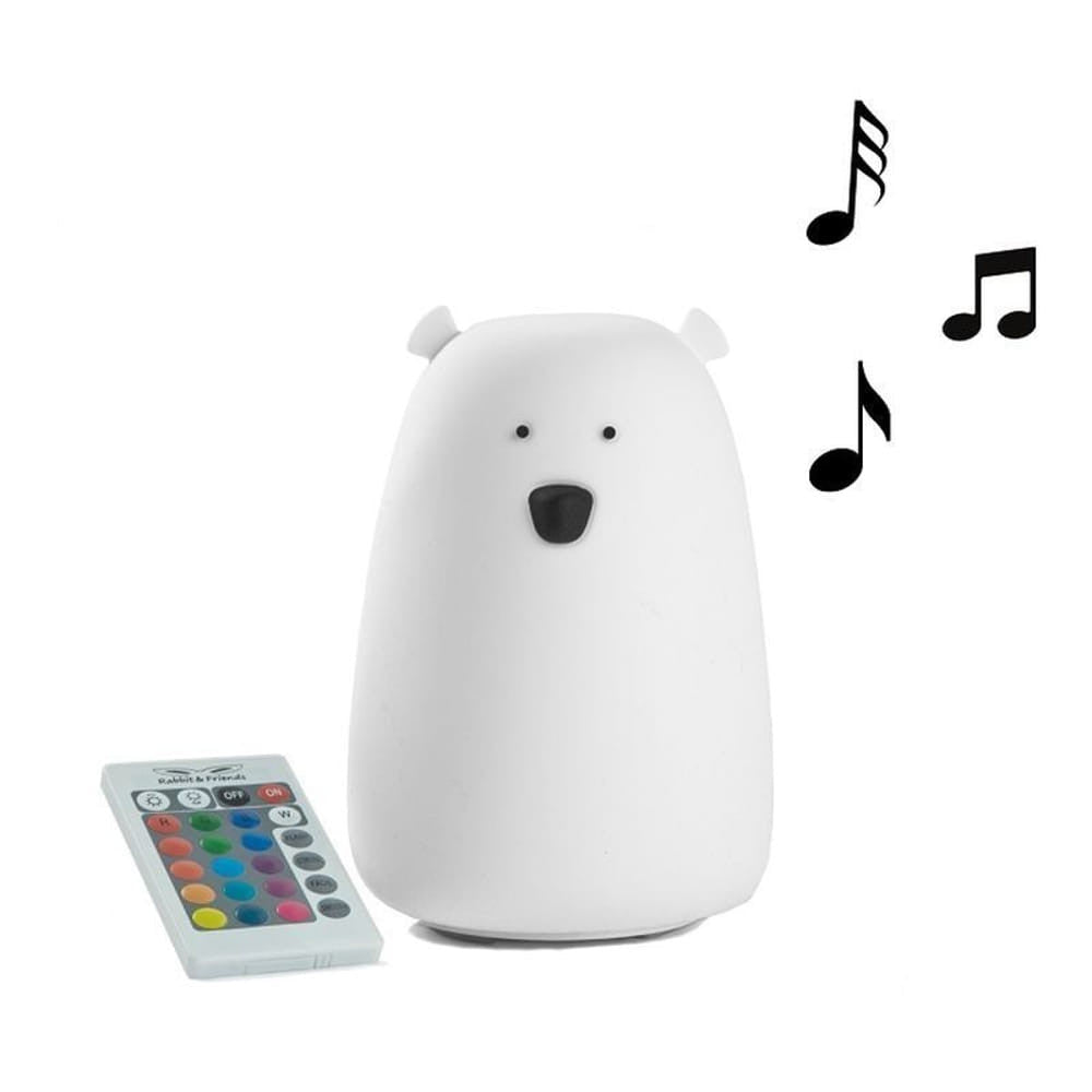 Rabbit&Friends Mackó szilikon lámpa Bluetooth hangszóróval - Momsy