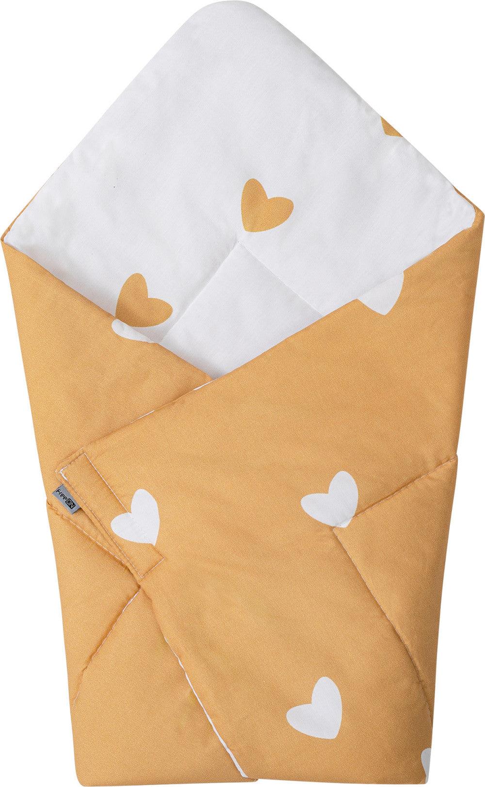 Bubaba 2in1 takaró, pólya- Yellow hearts - Momsy