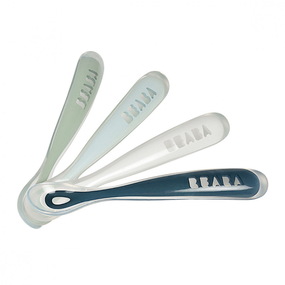 Béaba Ergonomikus Szilikon Hosszú Kiskanál szett - 4 db - Vihar-0