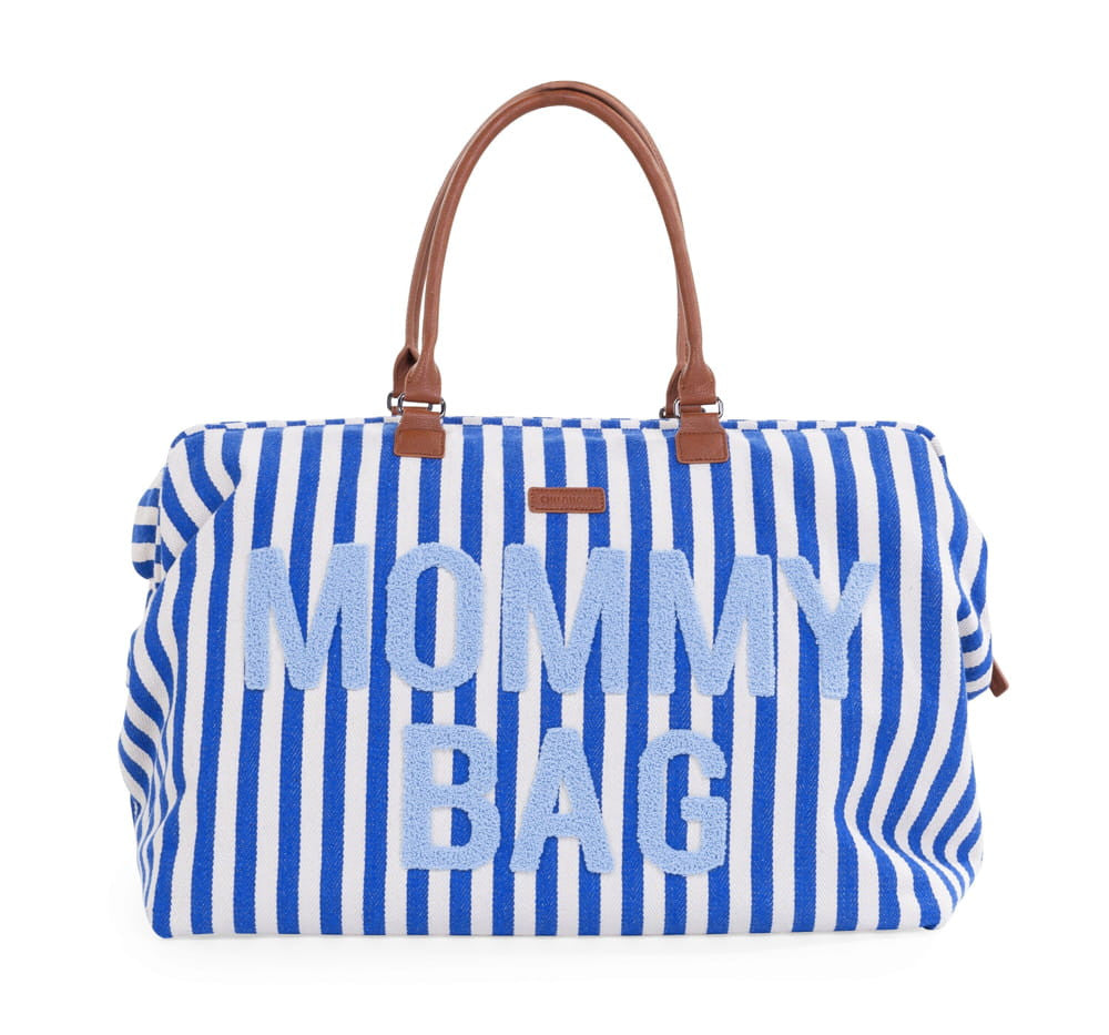 Childhome "Mommy Bag" Táska - kék/fehér csíkos-0