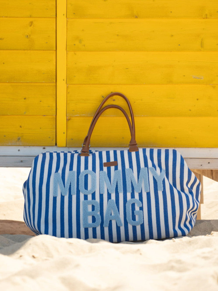 Childhome "Mommy Bag" Táska - kék/fehér csíkos-1