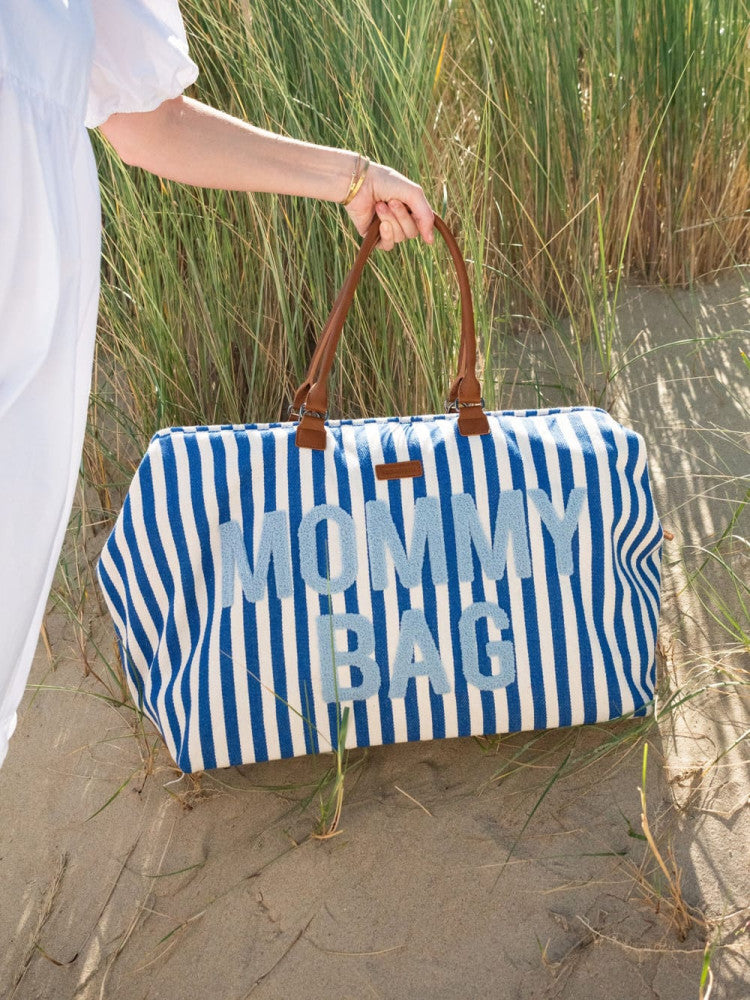 Childhome "Mommy Bag" Táska - kék/fehér csíkos-2