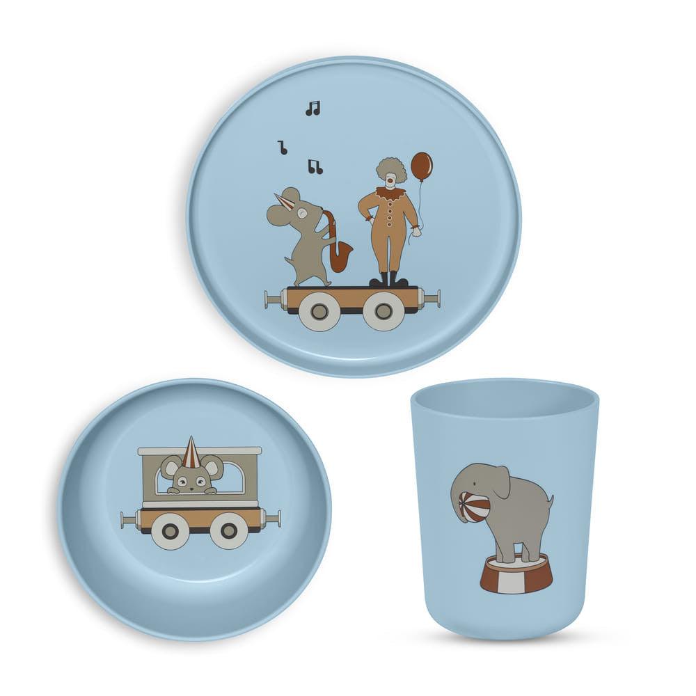 Nuuroo Milas PLA étkészlet 3 darabos - Dusty Blue - Momsy