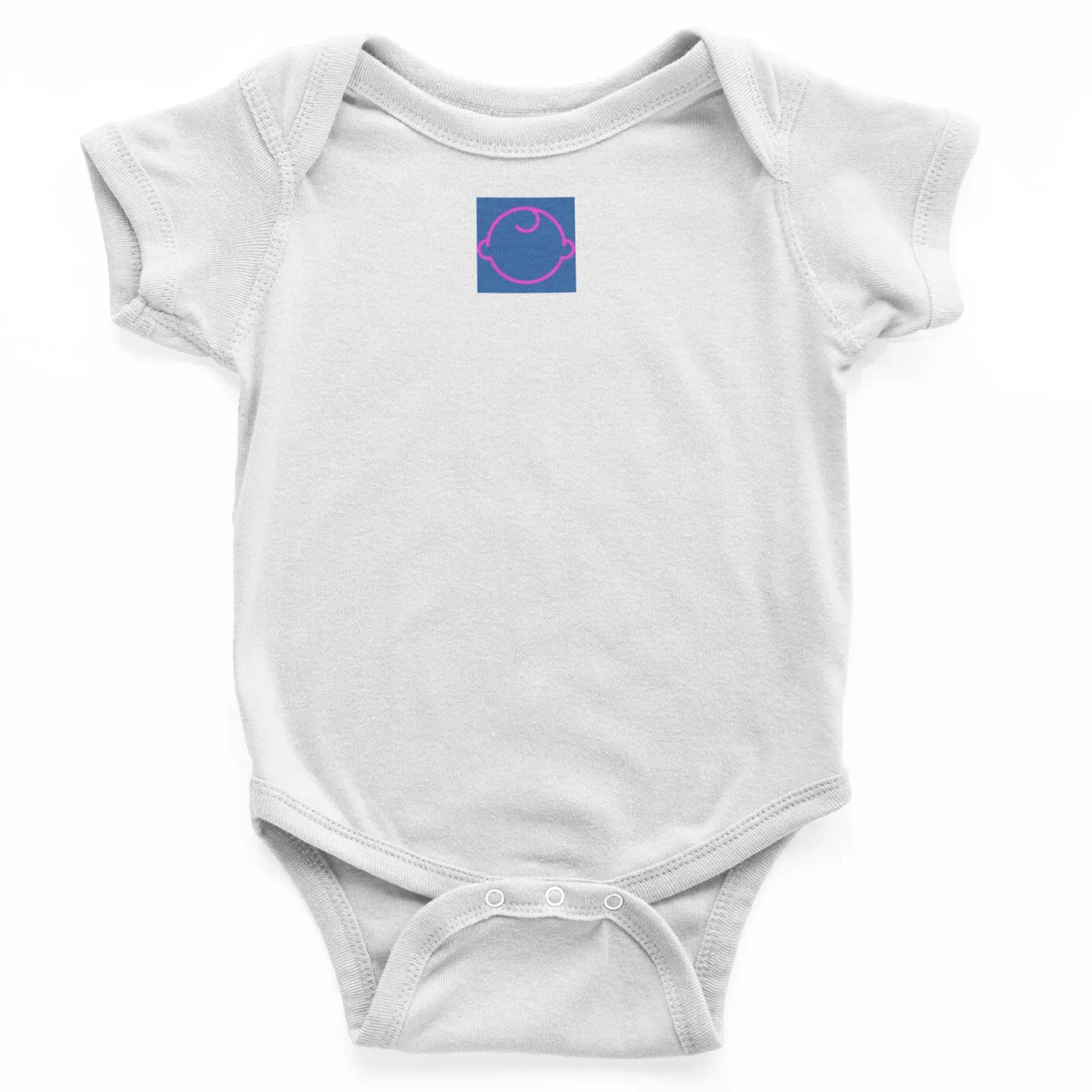 Next Rövid ujjú baba body kék Momsy logóval - Momsy