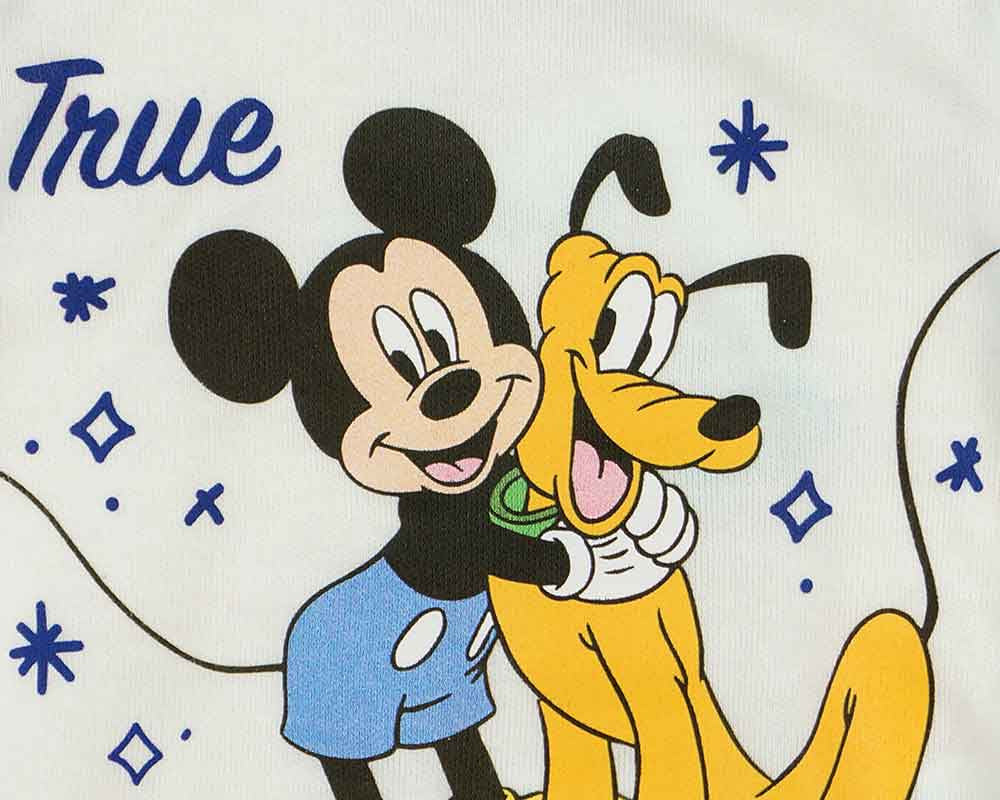 Hosszú ujjú baba body Mickey egér és Pluto mintával - Momsy