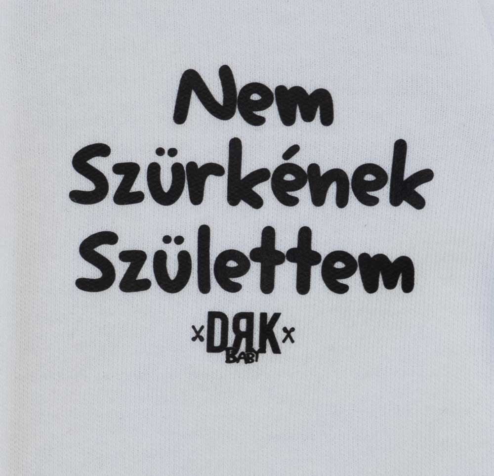 Vékony, pamut, elöl patentos rugdalózó Dorko DRK &quot;Nem Szürkének Születtem&quot; mintával - Momsy