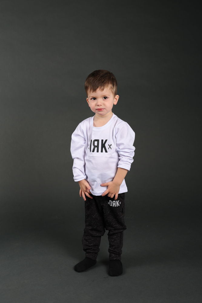 Hosszú ujjú fiú póló DRK mintával - Momsy