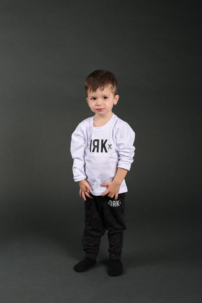 Hosszú ujjú fiú póló DRK mintával - Momsy