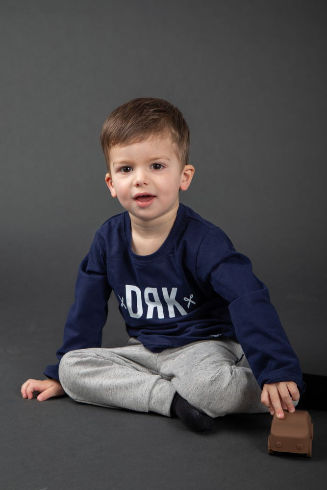 Hosszú ujjú fiú póló DRK mintával - Momsy
