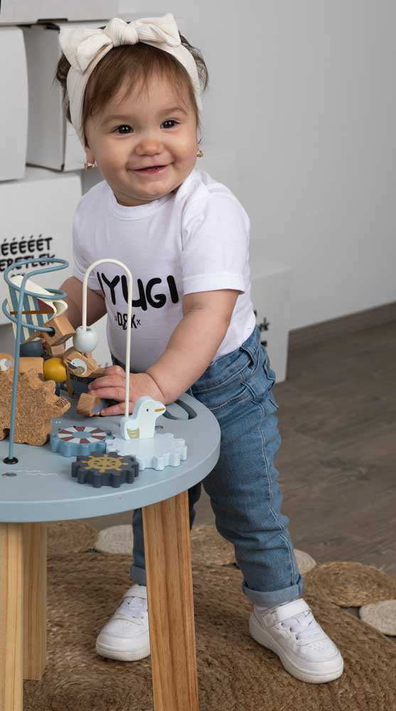 Dorko &quot;Nyugi&quot; mintával nyomot rövid ujjú baba body - Momsy