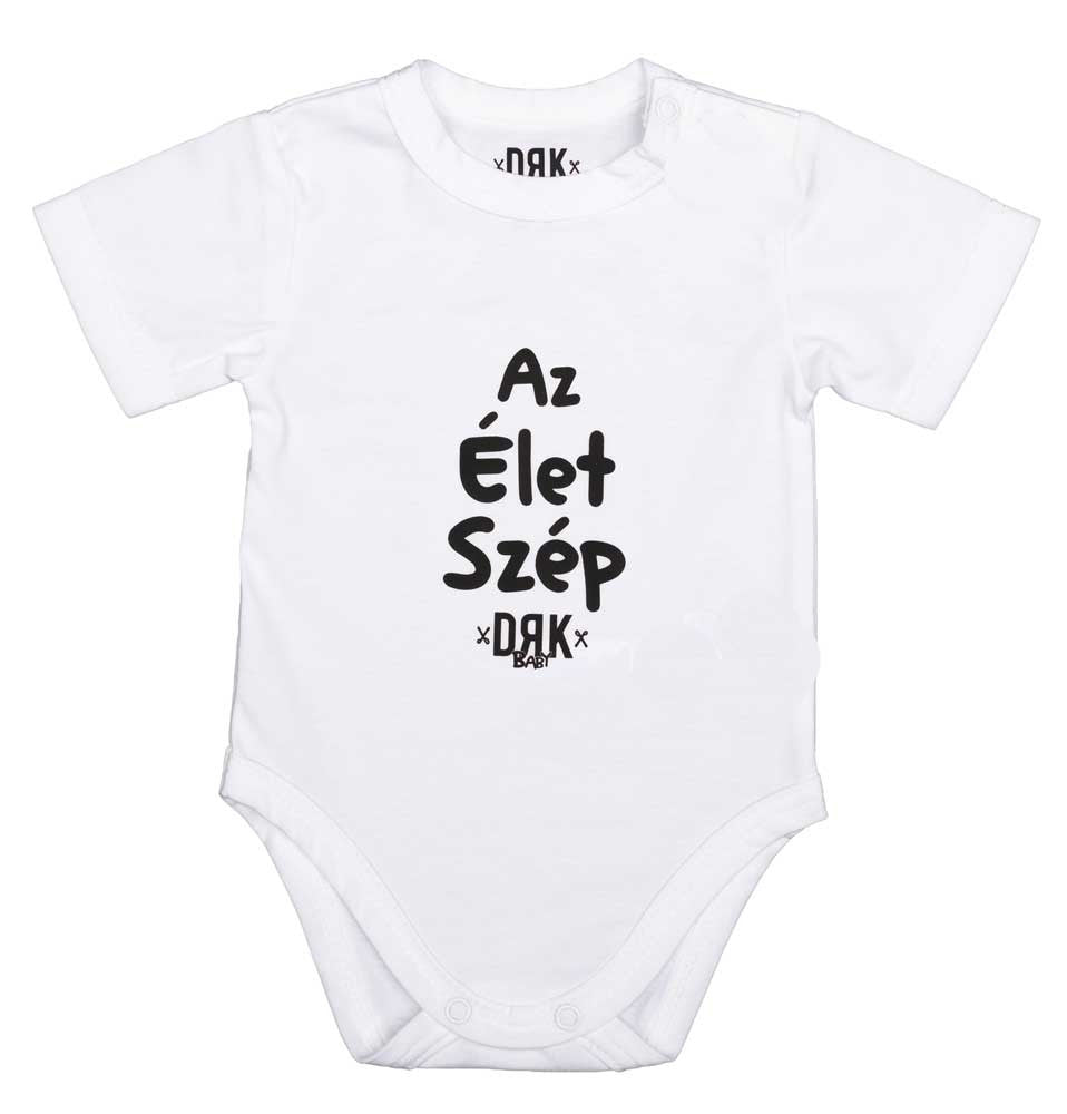 Dorko "Az Élet Szép" mintával nyomot rövid ujjú baba body-4