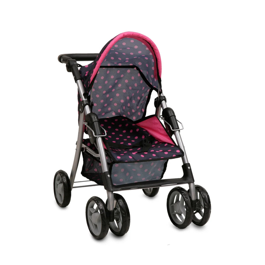 Moni Toys Pinky dots játék babakocsi pöttyös-0