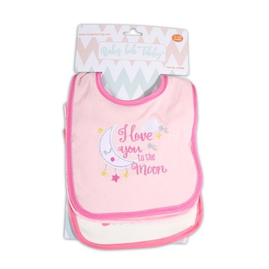 Moni Tibby előke 3 db újszülött méret rózsaszín/pink - Momsy