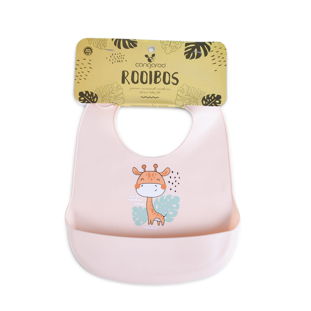 Moni Rooibos szilikon előke pink zsiráf - Momsy