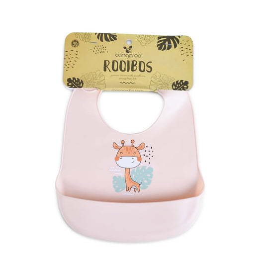 Moni Rooibos szilikon előke pink zsiráf - Momsy