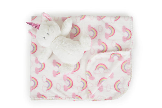 Moni Takaró 90x75cm unikornis plüss pink - Momsy