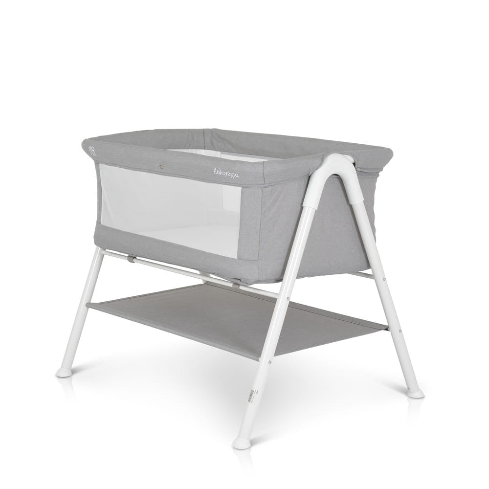Moni Kalinihta újszülött babaágy önálló, 11 kg, 1 szint fehér láb szürke - Momsy