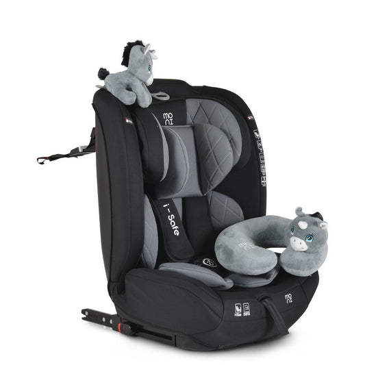 Moni Isafe autósülés isize és isofix ülésemelővé alakítható 76-150cm szürke - Momsy