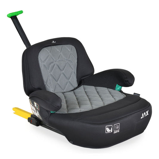 Moni Jax ülésmagasító háttámlával 125-150cm rögzítő hevederrel, isofix szürke-0
