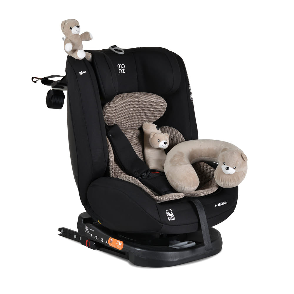 Moni I-maxx autós ülés, isofix, forgatható, 2 plüss+párna 40-150cm bézs-0