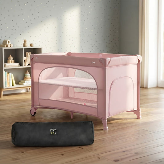 Moni DOS utazóágy 2 szintes, kibújóval PINK-0