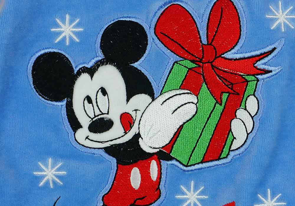 Hosszú ujjú plüss rugdalózó Mickey egér mintával - Momsy