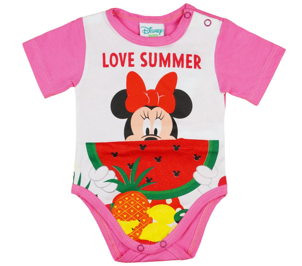 Disney Minnie kislány body (kombidressz) Dinnyés fehér - Momsy