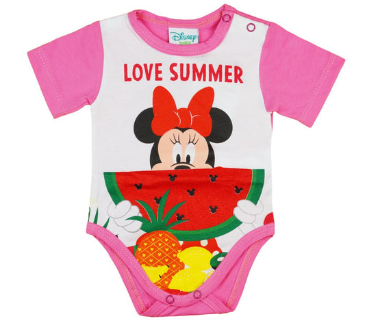 Disney Minnie kislány body (kombidressz) Dinnyés fehér - Momsy