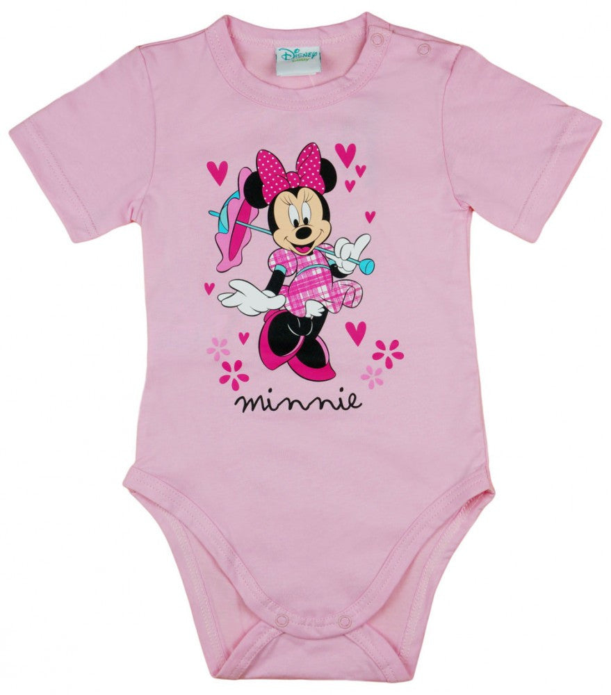 Disney Minnie rövid ujjú babal body rózsaszín - Momsy