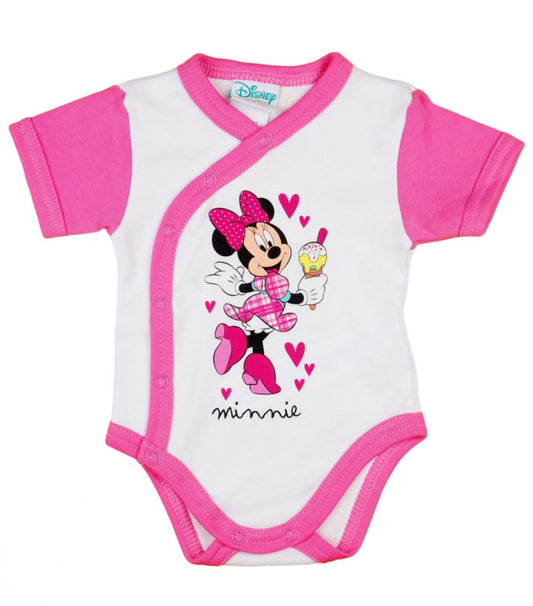 Disney Minnie rövid ujjú elöl patentos baba body - Momsy