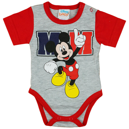 Disney Mickey rövid ujjú baba body szürke - Momsy