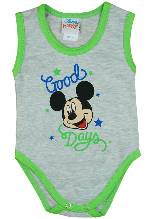 Disney Mickey &quot;Good Days&quot; ujjatlan baba body szürke - Momsy