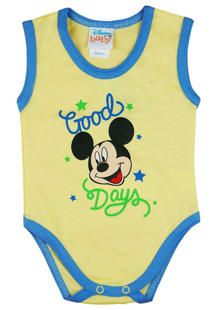 Disney Mickey &quot;Good Days&quot; ujjatlan baba body sárga - Momsy