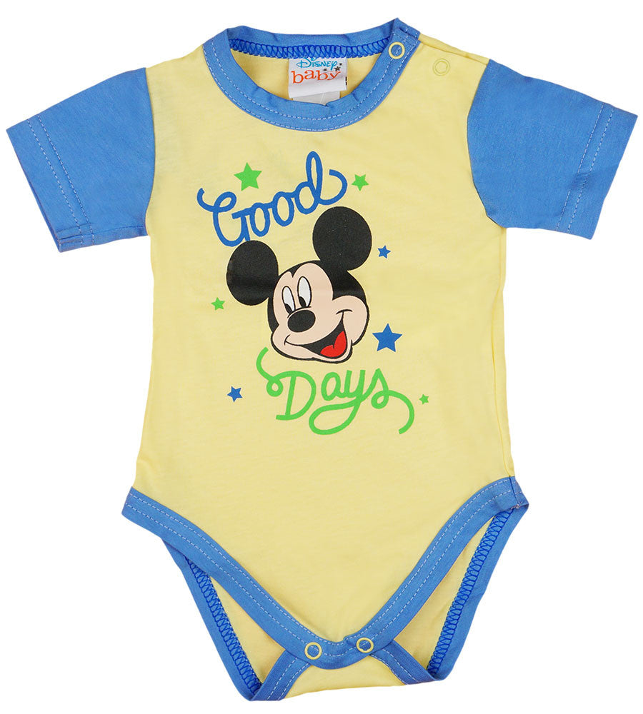 Disney Mickey &quot;Good days&quot; feliratos rövid ujjú baba body - Momsy