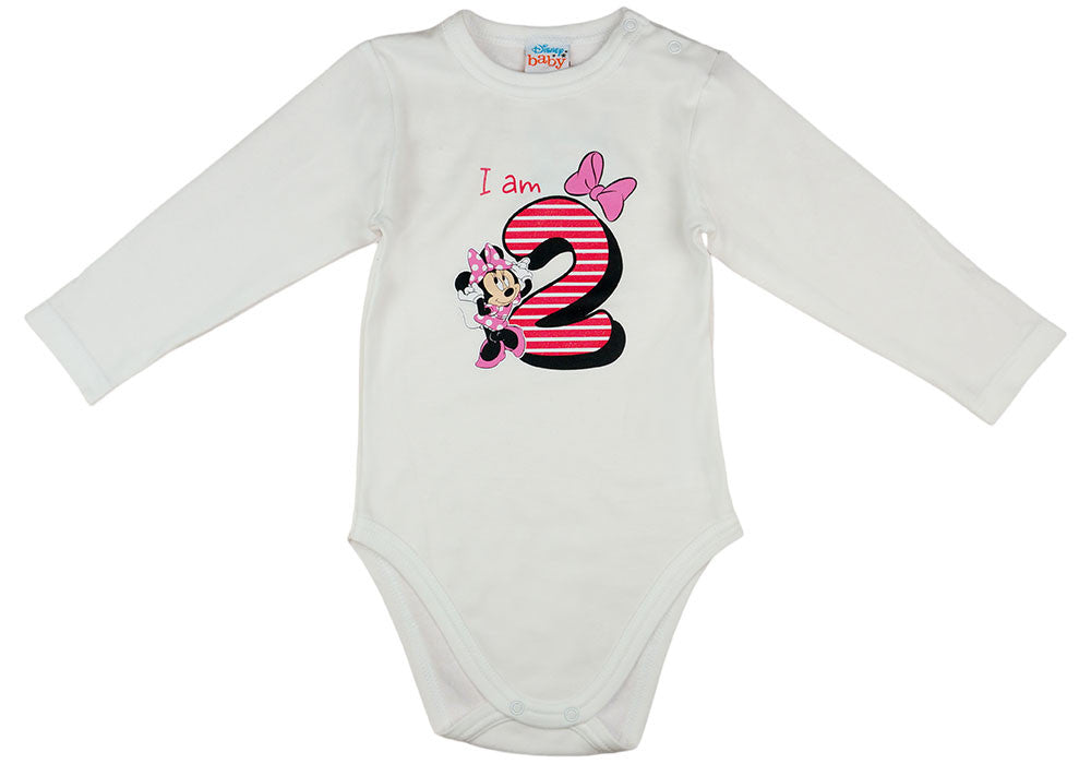Disney Minnie szülinapos body 2 éves fehér - Momsy