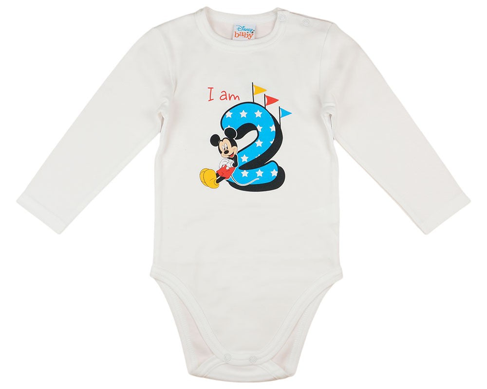 Disney Mickey szülinapos body 2 éves fehér - Momsy